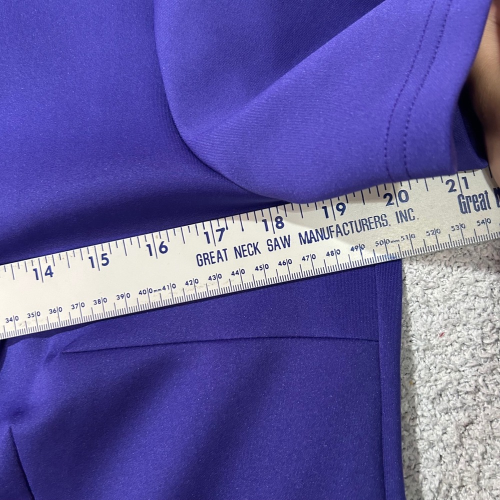 ELOQUII Peplum Top Wrap Layered Hem 14 Royal Purple Short Sleeve Office Chic - Picture 5 of 7